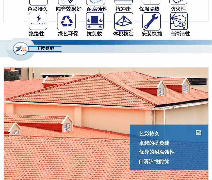 宜宾合成树脂瓦与彩钢瓦在建筑应用中优劣